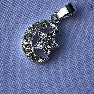 Sterling Silver Moon and Stars Charm